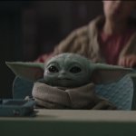 Baby Yoda Computer Desk meme