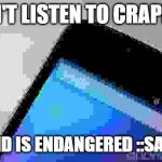 Android vs. Apple | DON'T LISTEN TO CRAPPLE! ANDROID IS ENDANGERED ::SADFACE:: | image tagged in android vs apple,sad,android,ios,apple | made w/ Imgflip meme maker