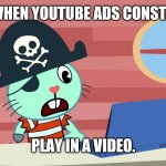 Shocked Russell | YOU WHEN YOUTUBE ADS CONSTANTLY; PLAY IN A VIDEO. | image tagged in shocked russell | made w/ Imgflip meme maker