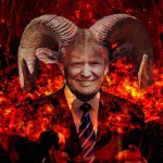 Trump horned devil hell