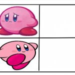 Happy and sad Kirby