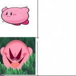 Innocent and evil Kirby meme