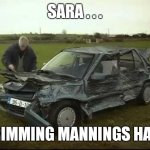 Father Ted | SARA . . . TRIMMING MANNINGS HAIR | image tagged in father ted | made w/ Imgflip meme maker