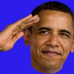 Obama salute blue meme