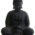 Buddha Statue Black On White Background meme