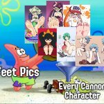 Deviantart feet pics in a nutshell | Feet Pics; Every Cannon Character | image tagged in spongebob pumpkin funnel,deviantart,feet,wierd,funny,memes | made w/ Imgflip meme maker