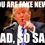 Donald trump you are fake news meme