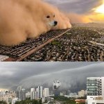 dust storm 2 panels meme