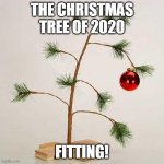 2020 Christmas | THE CHRISTMAS TREE OF 2020; FITTING! | image tagged in christmas tree,memes,2020 | made w/ Imgflip meme maker