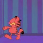Garfield Sleepwalks Up Wall GIF Template