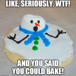 I will bake | LIKE, SERIOUSLY, WTF! AND YOU SAID YOU COULD BAKE! | image tagged in heat index,memes,baking,christmas | made w/ Imgflip meme maker