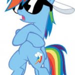 super cool Rainbow Dash | WHO NEEDS BRAIN CELLS; WHEN YOU ARE SUPER COOL! | image tagged in super cool rainbow dash,memes,brain cells,super cool | made w/ Imgflip meme maker