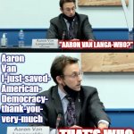 Aaron can Landevelde 2020 elections meme