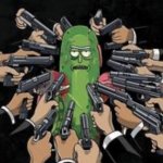 Pickle Rick Guns meme