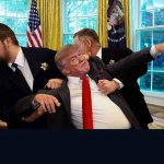 Trump exit oval office end presidency secret service meme