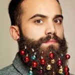 bolas de navidad en barba