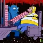 homer donut hell GIF Template