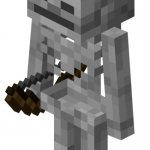 Skeleton with a bow | SHOOTS INFINITE ARROWS; ONLY DROPS ONE | image tagged in skeleton with a bow,minecraft,minecraft logic | made w/ Imgflip meme maker
