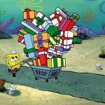spongebob shopping