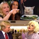 donald drag queen trump woman yelling at cat