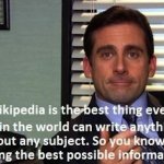 Michael Scott Wikipedia is the best thing ever
