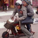 Motorcycle Dumb and Dumber | I GET 70 MILES/GALLON ON THIS HOG! | image tagged in dumb dumber motorcycle experience | made w/ Imgflip meme maker