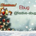 Festive ebug announcement meme