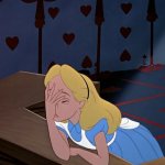 Alice in Wonderland facepalm meme