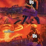Skeleton Looking at Explosion | Us; Real Lightning McQueen; Us | image tagged in skeleton looking at explosion,cars,memes | made w/ Imgflip meme maker
