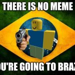 GO TO B R A Z I L | THERE IS NO MEME; YOU'RE GOING TO BRAZIL | image tagged in brazil flag,brazil | made w/ Imgflip meme maker