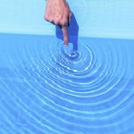 Finger creates ripples in pool