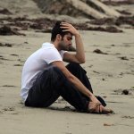 max ehrich crying on a beach