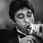 Al Pacino cigar black & white