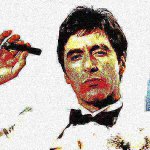 Al Pacino cigar deep-fried meme
