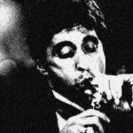 Al Pacino cigar black & white deep-fried 1