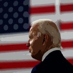 Joe Biden flag posterized meme