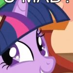 twilight u mad | I TOOK YOUR CAKE! | image tagged in twilight u mad,memes,ponies,cake | made w/ Imgflip meme maker