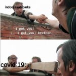 any sk8ers out there? | me: unable to sk8 because of winter; indoor skateparks; covid 19: | image tagged in i got you brother | made w/ Imgflip meme maker