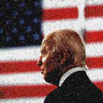 Joe Biden flag deep-fried