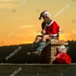 Santa Shitting by Dark Stock Photos