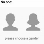 please choose a gender