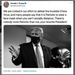 Trump face mask tweet