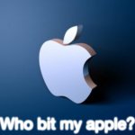 Apple | Who bit my apple? | image tagged in apple,funny memes | made w/ Imgflip meme maker