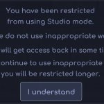 Restricted from using studio mode Gacha Life