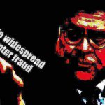 William Barr no widespread voter fraud deep-fried 2 meme