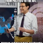 Steve Kornacki knows | WHO KNOWS THE TRUE STATISTICS FROM POLITICS TO THE NFL... STEVE KORNACKI KNOWS! | image tagged in steve kornacki | made w/ Imgflip meme maker