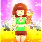 Chara with infinity gauntlet