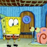 Spongebob and Gary Awkward moment