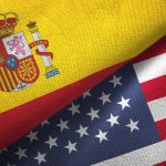 Spain US mixed flag