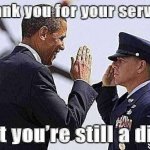 Obama thank you for your service jpeg degrade